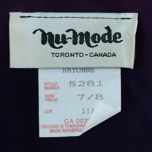 STUNNING VINTAGE DEEP Purple BOLERO Jacket with Brooch Closure Women's Size M - Picture 2 of 5